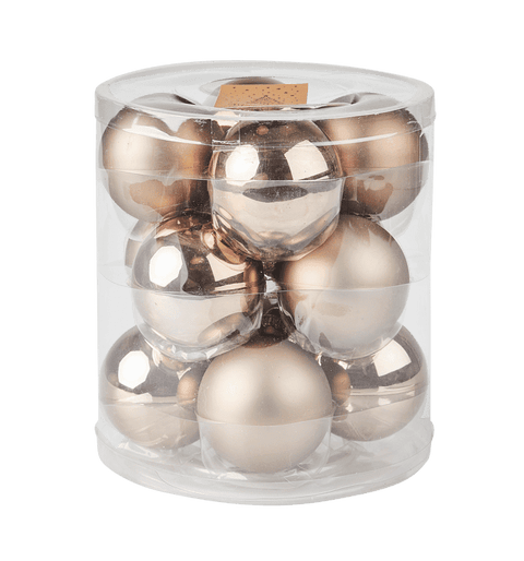 Casa CHOCOLATE Christmas ball set of 12 brownØ 6 cm