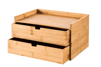 BAMBOO Storage unit with 2 drawers, natural - best price from Maltashopper.com CS664881-NATURAL
