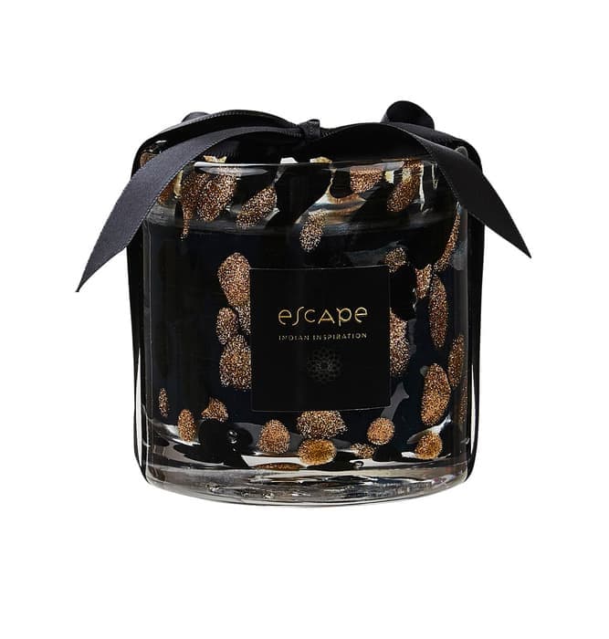 INSPIRATION Scented candle in black, copper, multicolored vase H 8 cm - Ø 8 cm - best price from Maltashopper.com CS675969