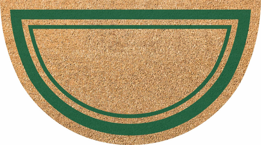 Bricocenter COCONUT DOORMAT GREEN CRESCENT EDGE 38X68 14 MM