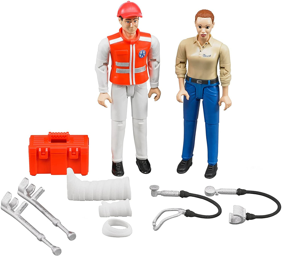 Characters with ambulance accessories