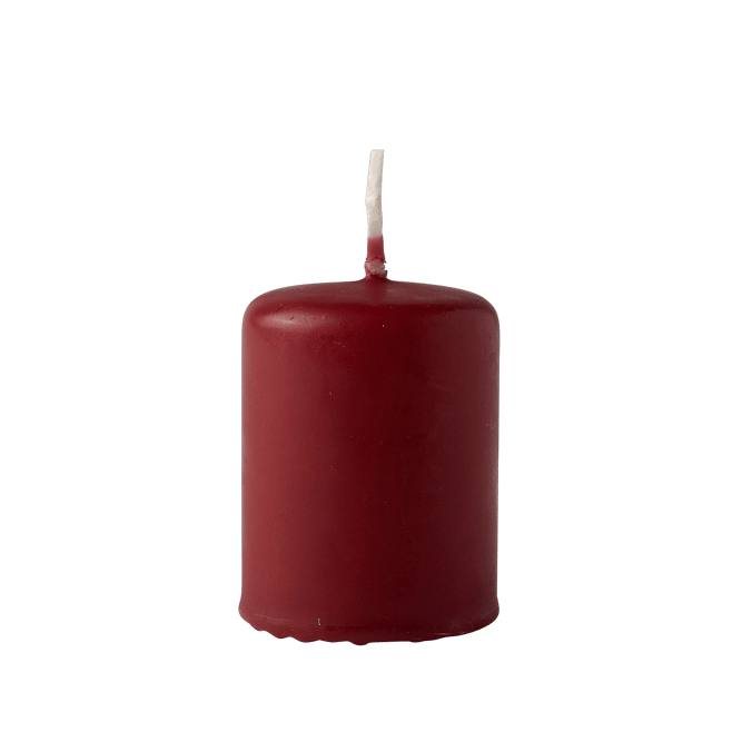 CYLINDER Dark red cylindrical candle H 5 cm - Ø 4 cm - best price from Maltashopper.com CS152299