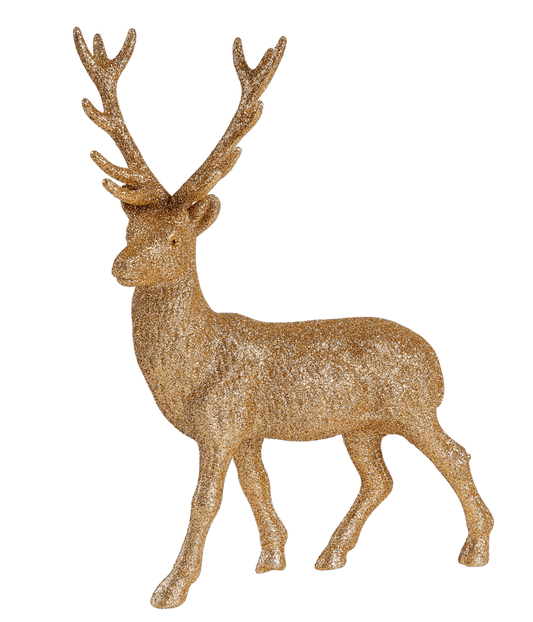 GOLD DEER Golden ornament decoration H 30 x W 21 x D 9 cm - best price from Maltashopper.com CS640374