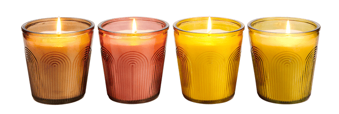 ARCO Scented candle 4 colours brown, red, yellow, greenH 11 cm - Ø 10.8 cm - best price from Maltashopper.com CS677467