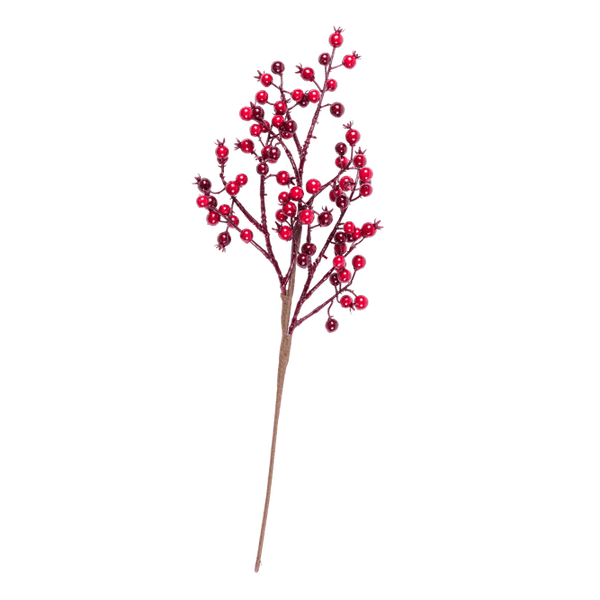 BERRY Red berry branch, L 55 cm