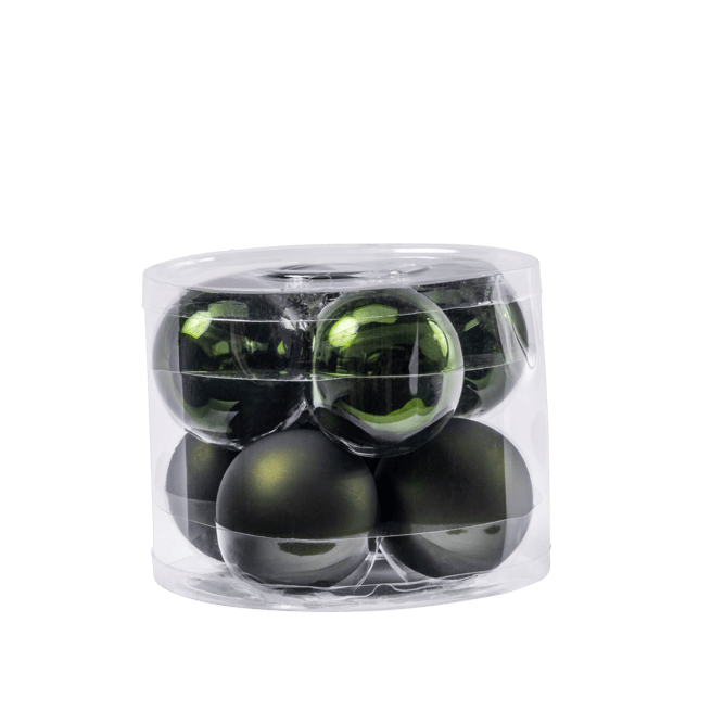 Casa MOSS Christmas ball set of 8 greenØ 7 cm