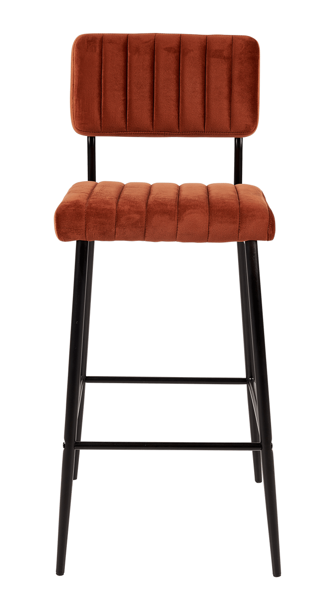 ROXY Brown bar chair H 107 x W 43 x D 52 cm - best price from Maltashopper.com CS674660