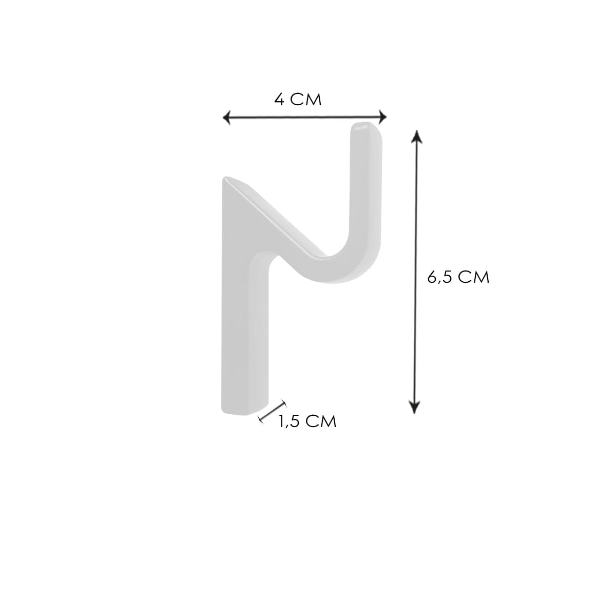 Bricocenter MATT WHITE ZAMAK COAT HOOK, L1,5XH6,5XP4 CM