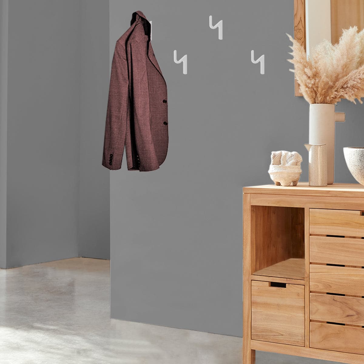 Bricocenter MATT WHITE ZAMAK COAT HOOK, L1,5XH6,5XP4 CM