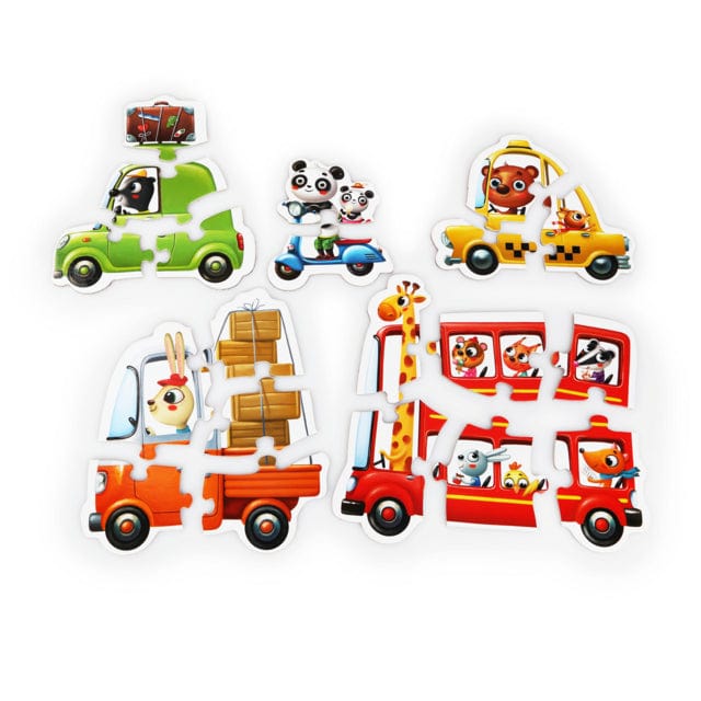 Toys Puzzlika - 5 Puzzles in 1: Vehicles