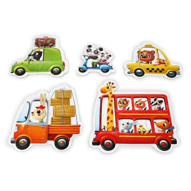 Toys Puzzlika - 5 Puzzles in 1: Vehicles