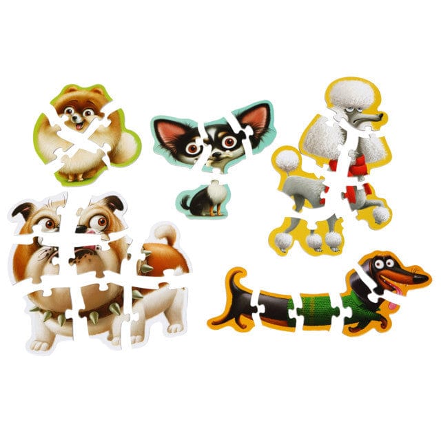 Toys Puzzlika - 5 Puzzles in 1: Dogs