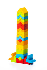 Wooden Towers Set Of Colored Towers
