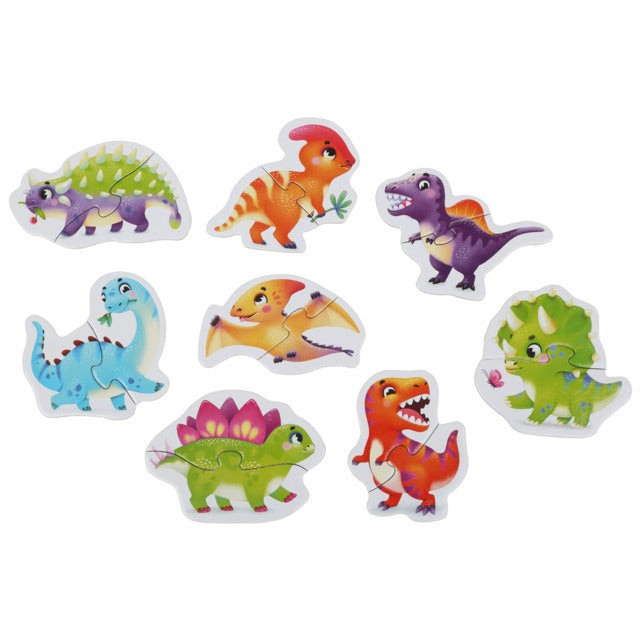 Puzzlika - 8 Puzzles in 1: Cute Dinosaurs