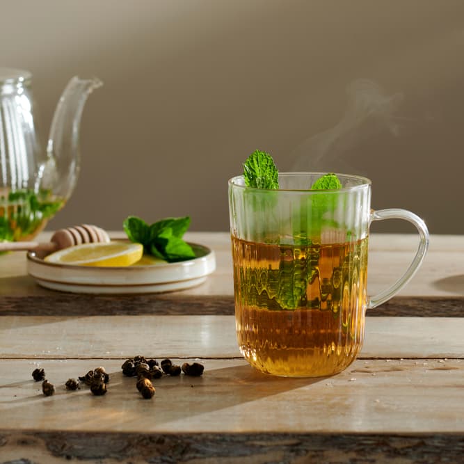 PAUSA Tea glass, transparent handle - best price from Maltashopper.com CS682563