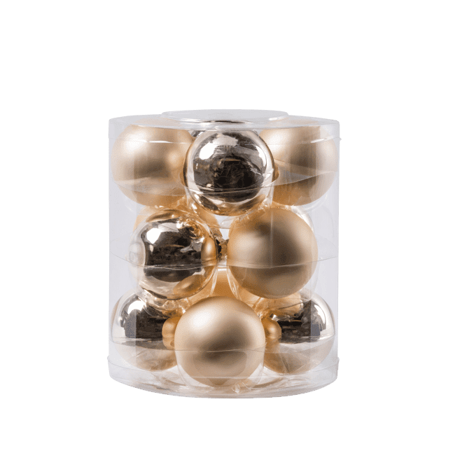 PEARL Christmas ball set of 12 antique whiteØ 6 cm - best price from Maltashopper.com CS657356