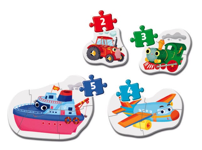 Toys 4 Puzzle in 1 - My First Puzzle: Transport Vehicles