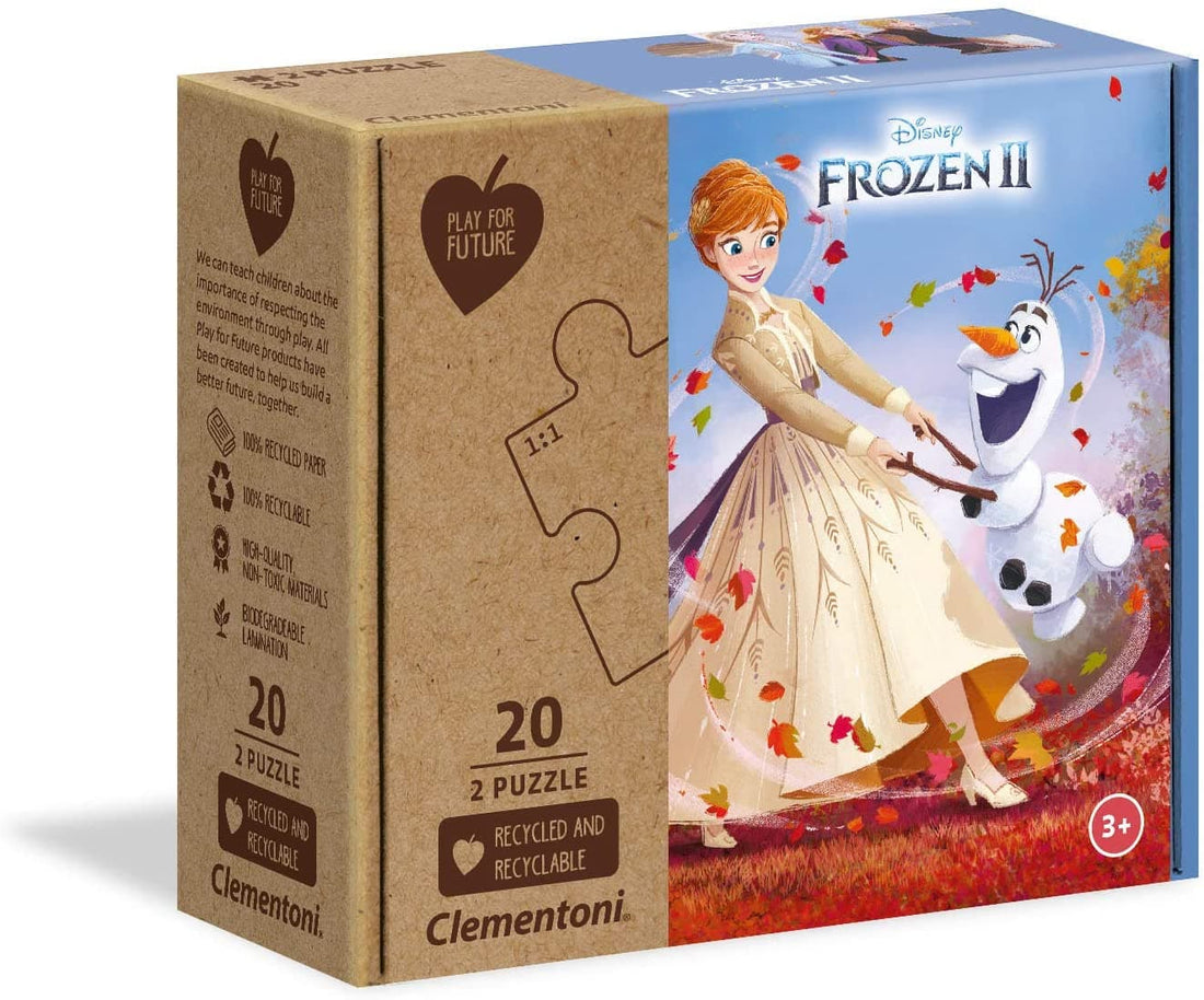 2 Puzzle Da 20 Pezzi Play For Future: Frozen 2
