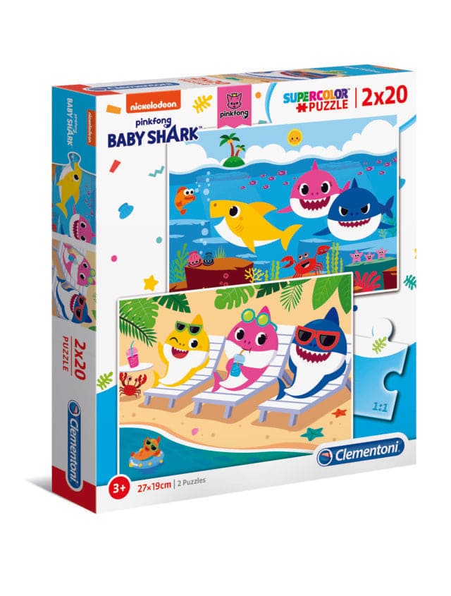 2 20 Piece Puzzles - Baby Shark