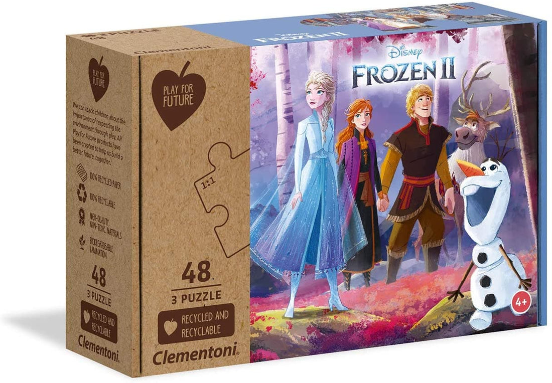 3 Puzzle Da 48 Pezzi Play For Future: Frozen 2