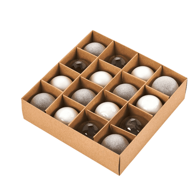 WHITE Christmas ball set of 16 whiteØ 4 cm