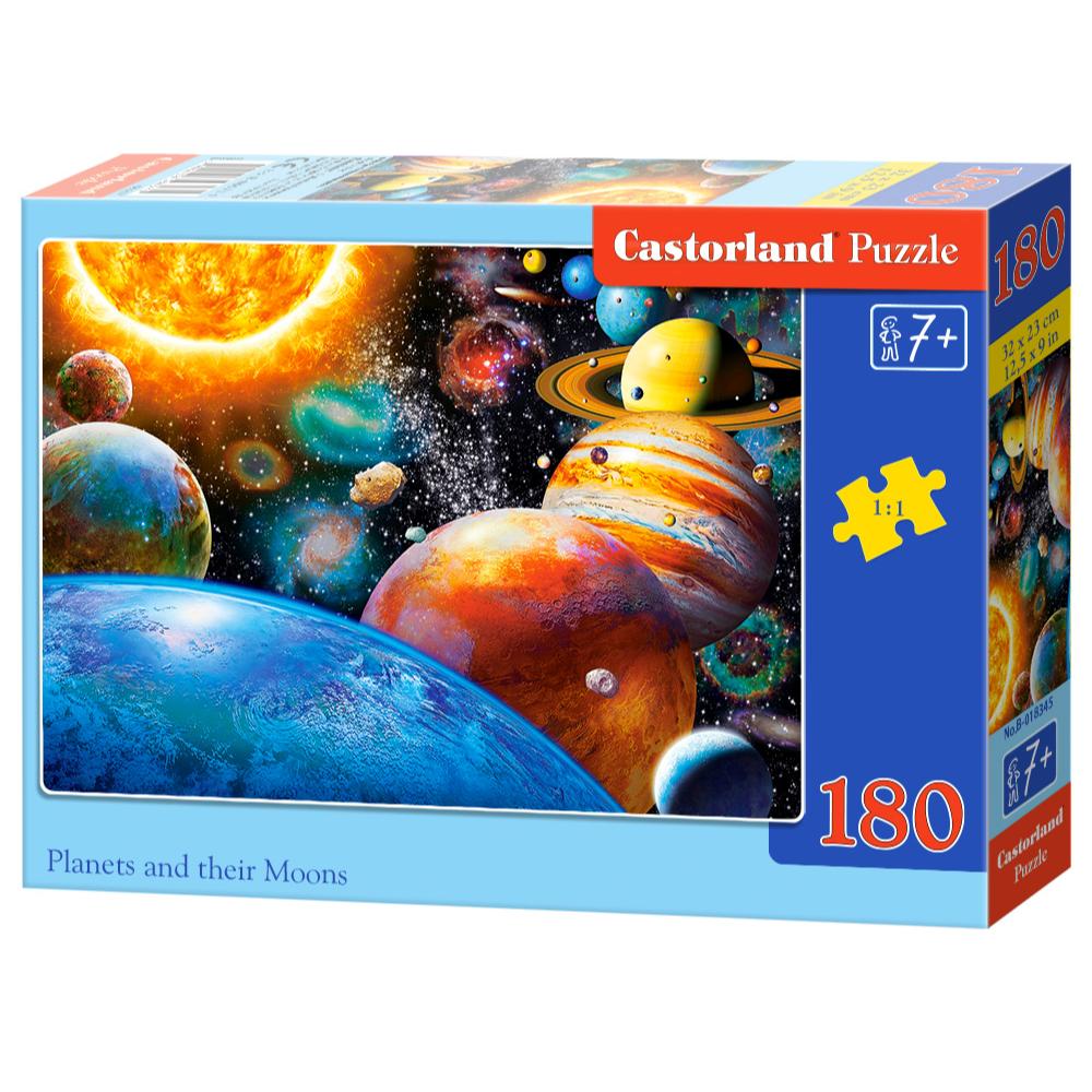 Puzzle 180 Pezzi - Planets and their Moons