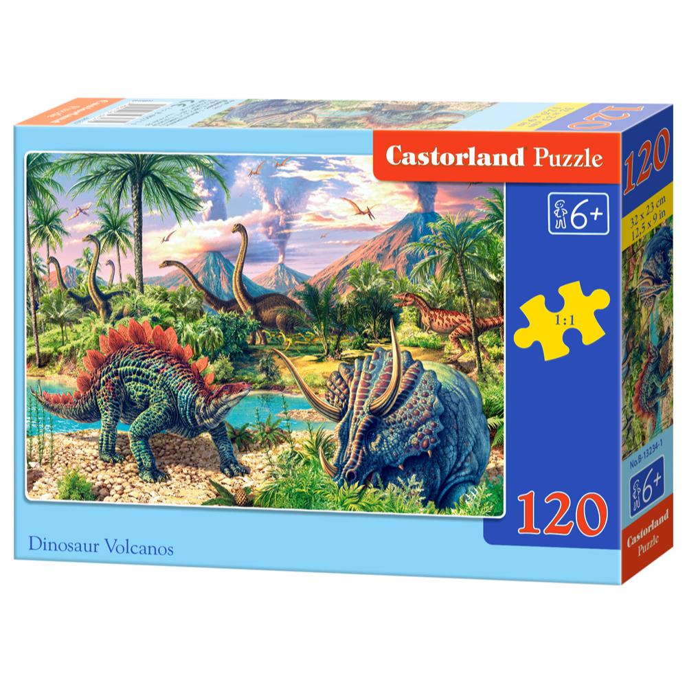 120 Piece Puzzle - Dinosaur Volcanos