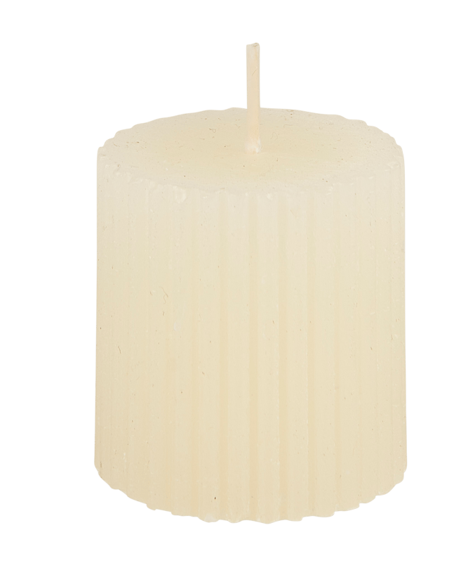 RUSTIC Ivory wavy candle - best price from Maltashopper.com CS684187