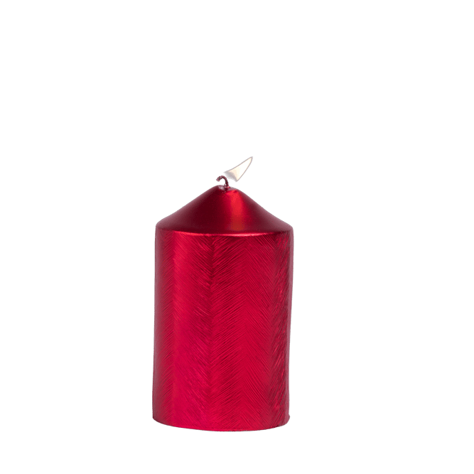 PILAR Red candle H 12 cm - Ø 7 cm - best price from Maltashopper.com CS609070