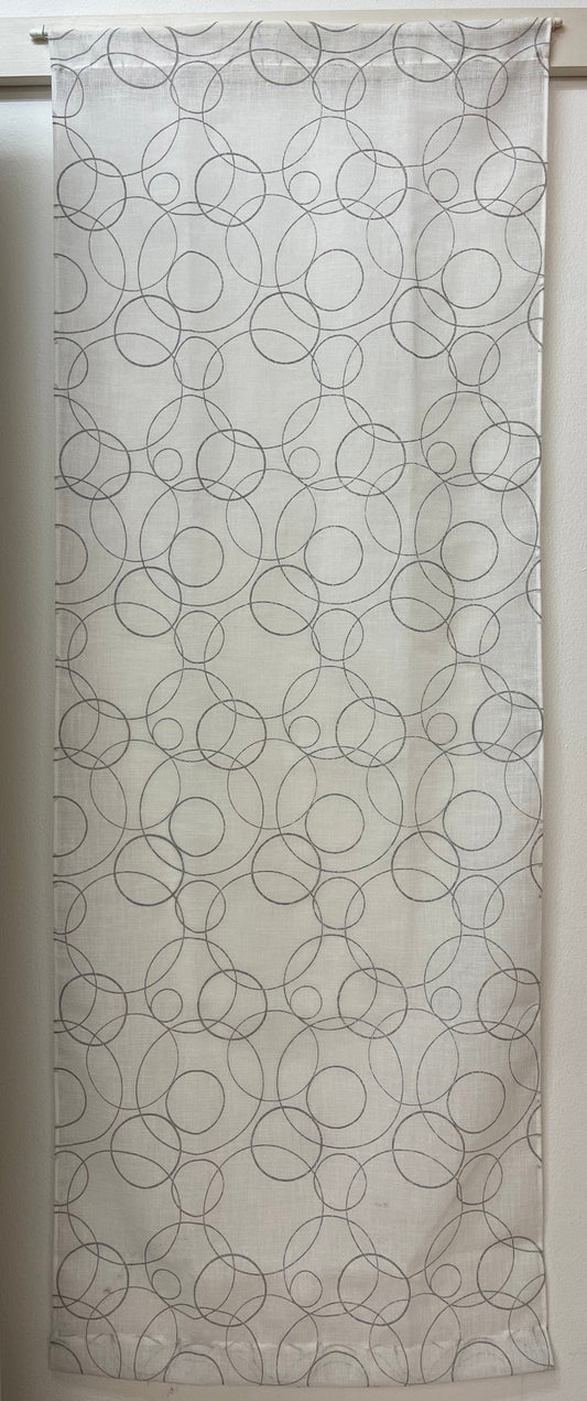 CURTAIN CIRCLE GREY 58X230 CM