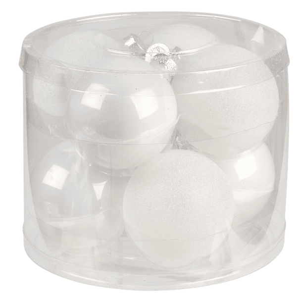 WHITE Christmas ball set of 8 whiteØ 7 cm