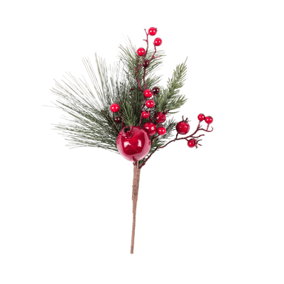 PINUS Red and green Christmas twigL 38 cm - best price from Maltashopper.com CS642103