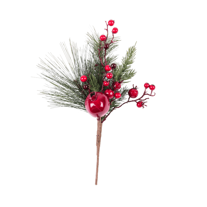 PINUS Red and green Christmas twigL 38 cm - best price from Maltashopper.com CS642103