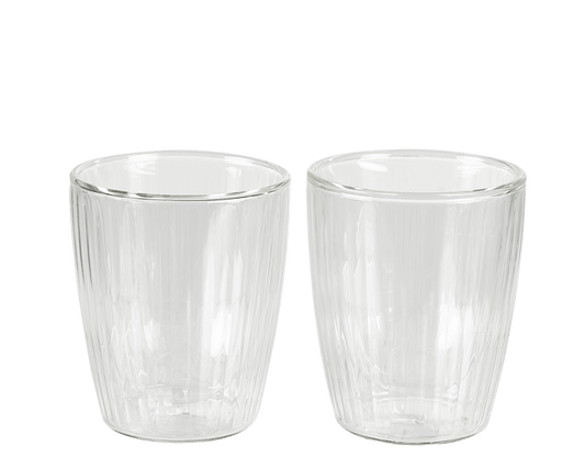 Casa PAUSE 2nd wall glass set of 2 25 CL transparent, H 9 cm - Ø 8,3 cm