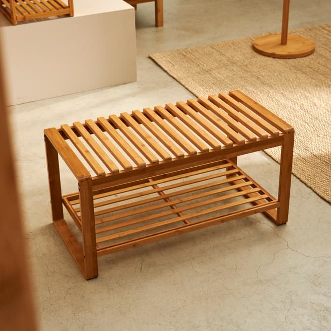 HELGE Natural bench - best price from Maltashopper.com CS687176