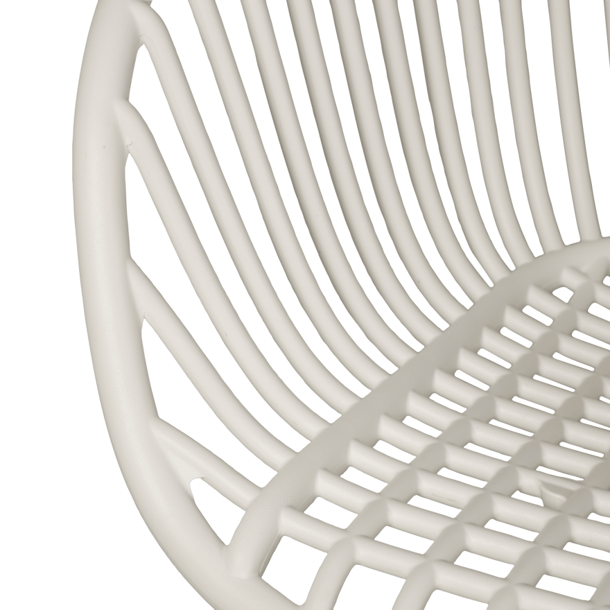 Casa LOIC White chair, H 79 x W 59,5 x D 56 cm