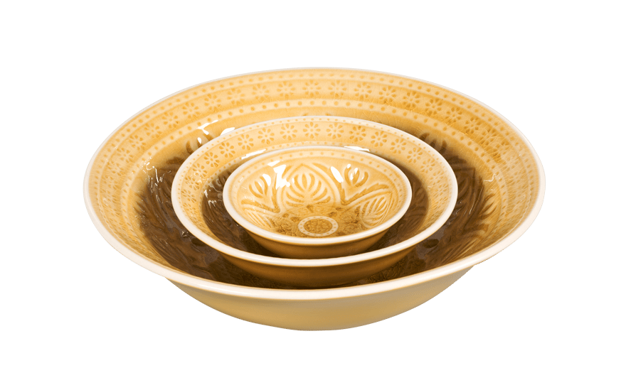 INDO Yellow bowl H 2,9 cm - Ø 9,5 cm - best price from Maltashopper.com CS673953