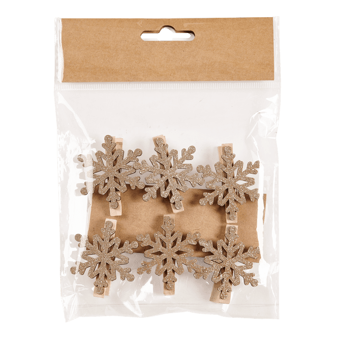 Casa SNOW FLAKE S/6 DECOCLIPS