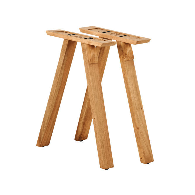 ACACIA V-shaped legs set of 2 natural - best price from Maltashopper.com CS685027