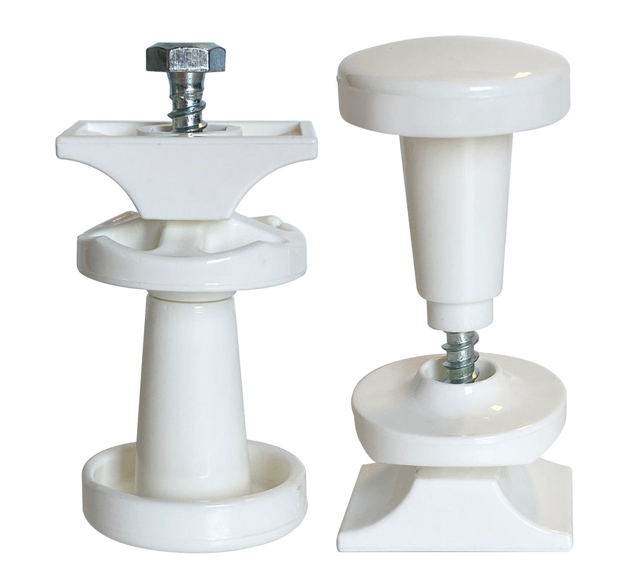 Bricocenter PAIR OF WHITE PVC RADIATOR HANGERS