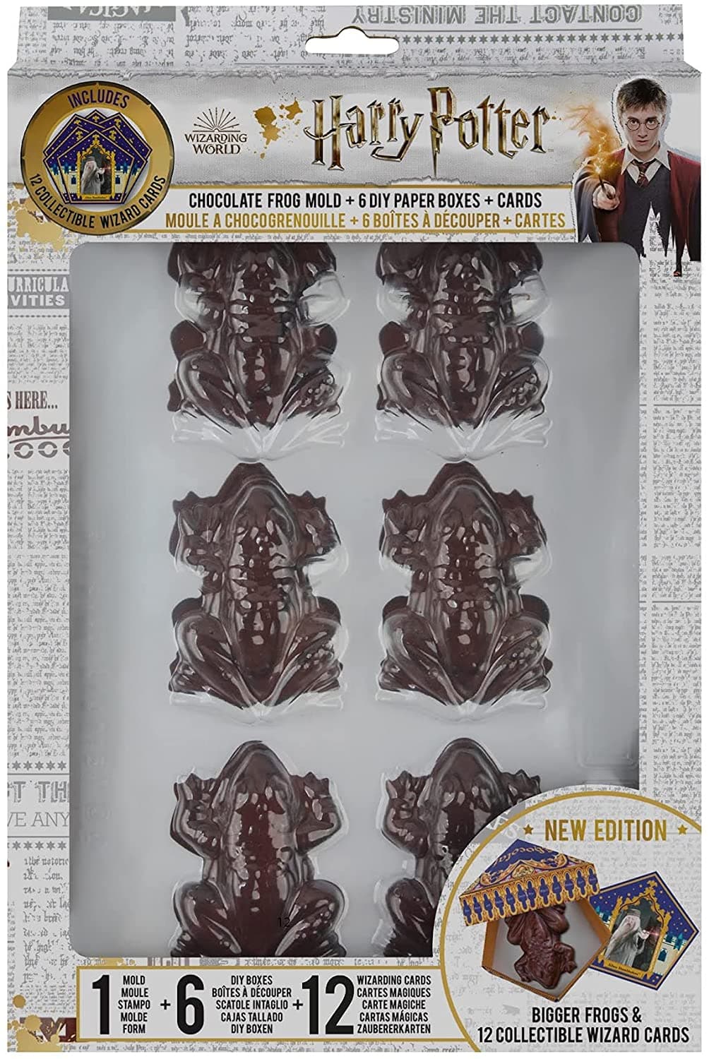 Toys Harry Potter - Chocolate Mold + 6 Paper Boxes + 12 Wizard Cards