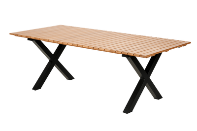 FORMAX Garden table with legs A natural/black