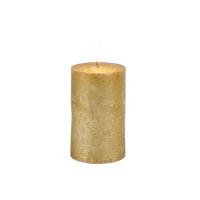 METAL Cylindrical candle 3 colors golden, bronze, olive green H 8 cm - Ø 5 cm - best price from Maltashopper.com CS676053