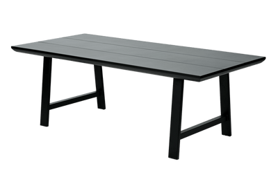 FORMAX Garden table with X legs black/white