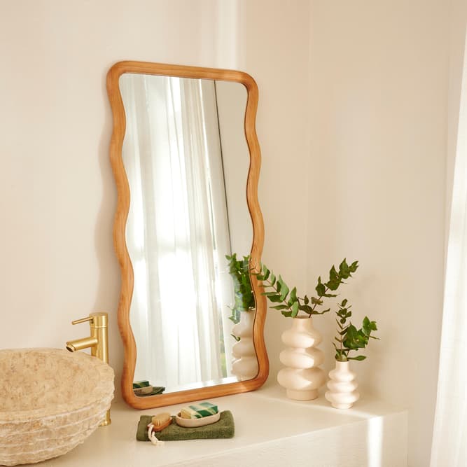 FLOWY Natural Mirror - best price from Maltashopper.com CS686483