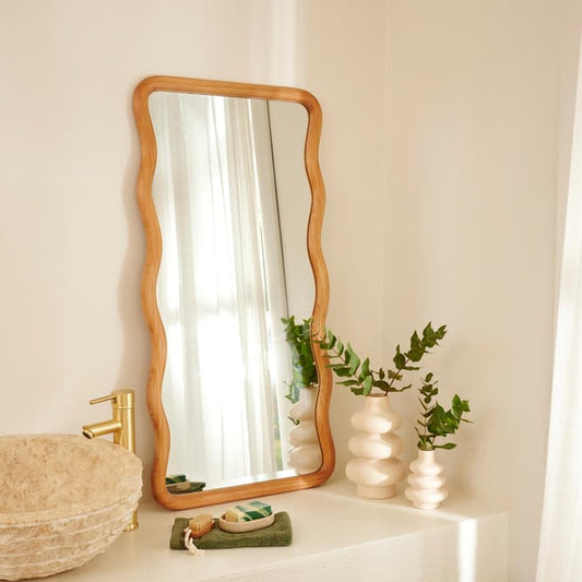 Casa FLOWY Natural mirror, W 50 x L 100 cm