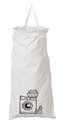 LAUNDRY Linen bag 2 designs white - best price from Maltashopper.com CS686623-WHITE