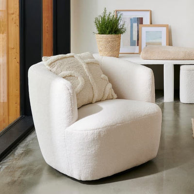 HARVEY White armchair - best price from Maltashopper.com CS681737