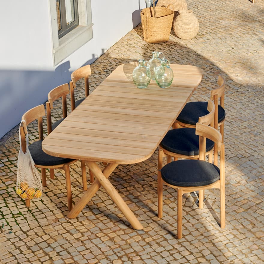 Casa JULES Natural table, H 75 x W 228 x D 90 cm