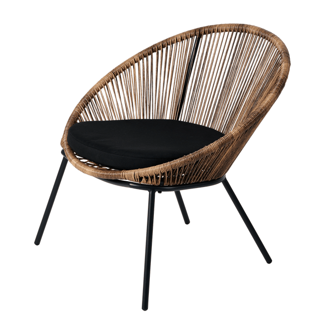 PAPAYO Lounge chair with natural cushion - best price from Maltashopper.com CS678825